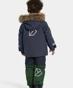 Didriksons Kids' Bjärven Parka 4 Navy Hot