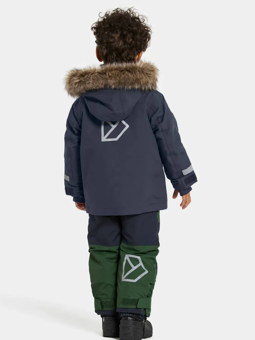 Didriksons Kids' Bjärven Parka 4 Navy Hot