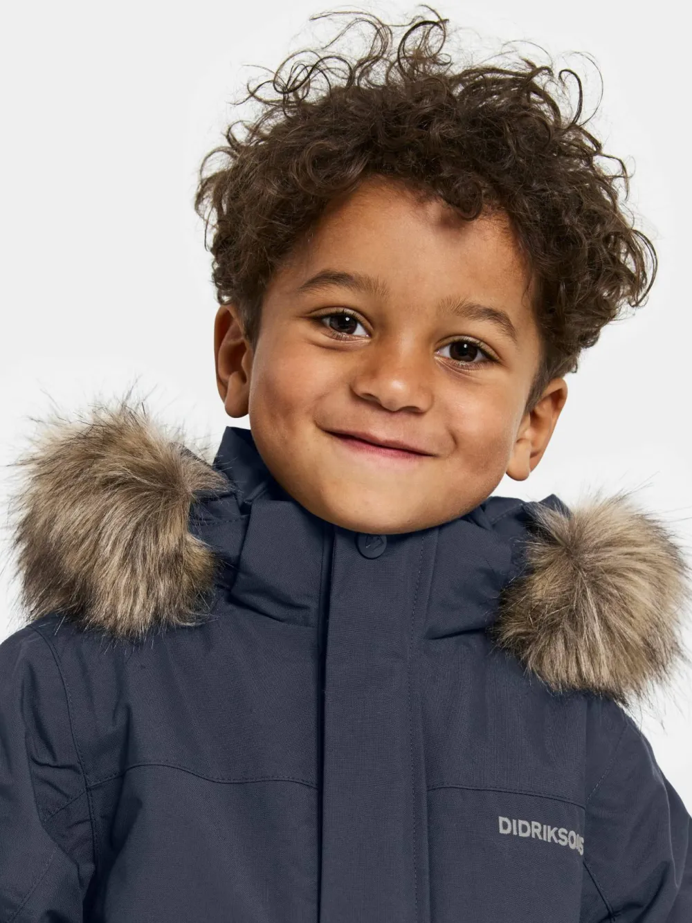 Didriksons Kids' Bjärven Parka 4 Navy Hot