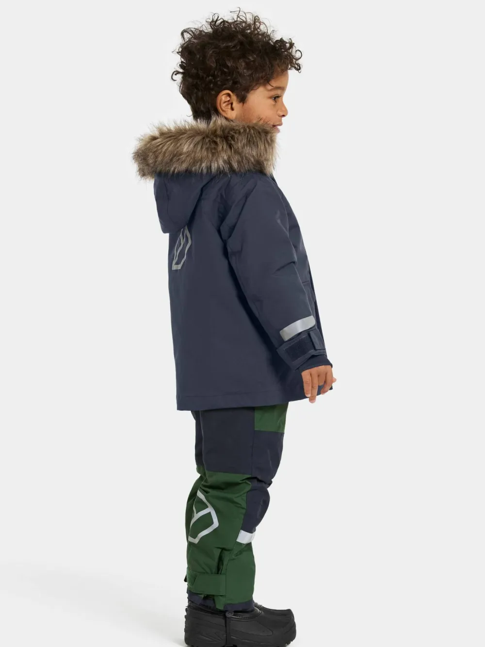 Didriksons Kids' Bjärven Parka 4 Navy Hot