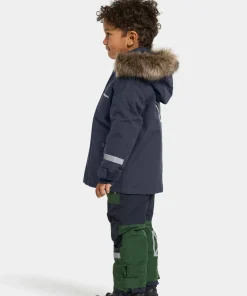 Didriksons Kids' Bjärven Parka 4 Navy Hot