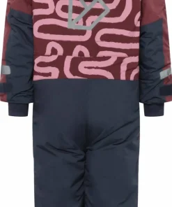 Didriksons Kids' Bjärven Printed Coverall 2 Path S Pink Hot