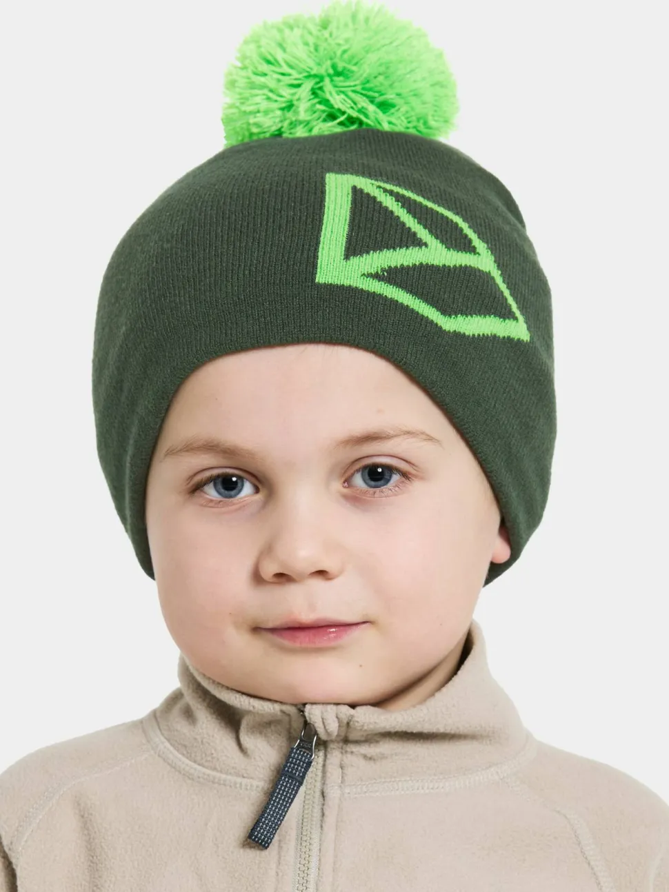 Didriksons Kids' Dropi Beanie 2 Pine Green