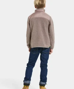 Didriksons Kids' Exa Half Zip Ash Brown Best