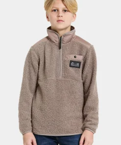 Didriksons Kids' Exa Half Zip Ash Brown Best