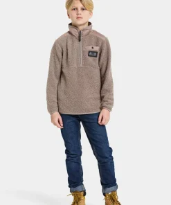 Didriksons Kids' Exa Half Zip Ash Brown Best