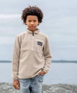Didriksons Kids' Exa Half Zip Beach Beige Outlet