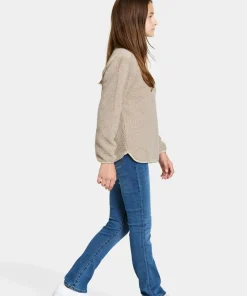 Didriksons Kids' Exa Half Zip Beach Beige Outlet