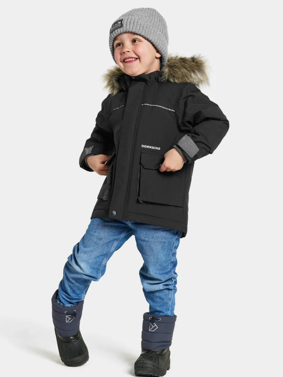 Didriksons Kids' Kure Parka 6 Black