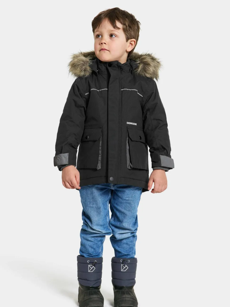 Didriksons Kids' Kure Parka 6 Black