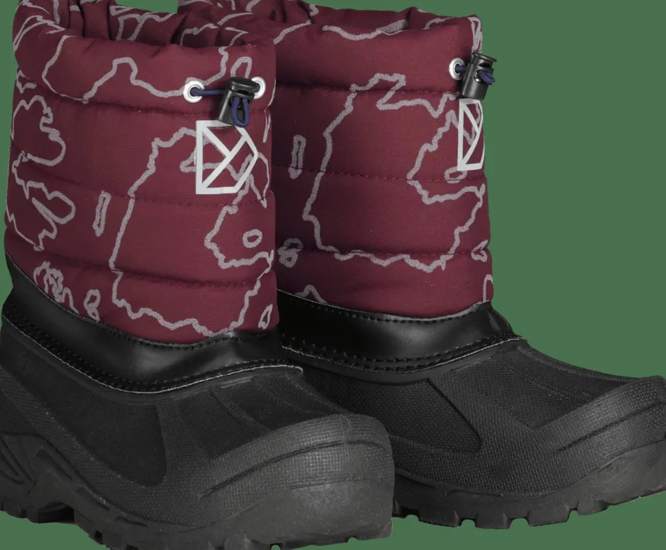Didriksons Kids' Lumi Boots Grundsund Reflective Wine