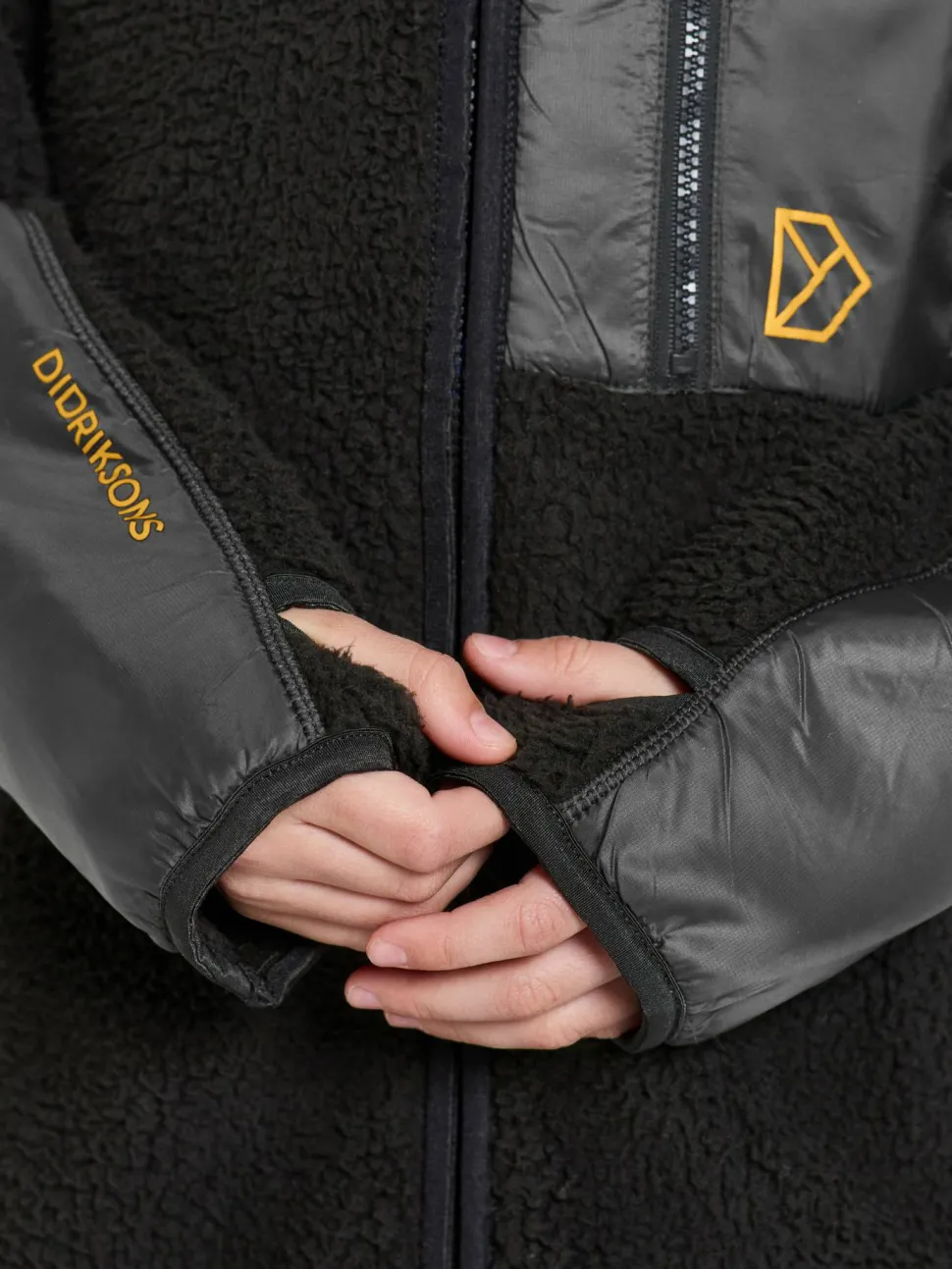 Didriksons Kids' Marmor Full Zip Long Black