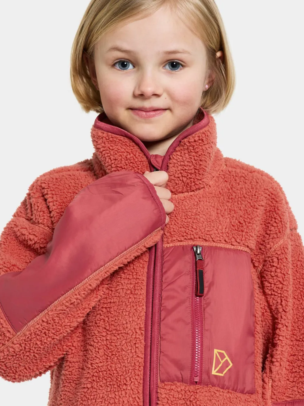Didriksons Kids' Marmor Full Zip Long Mineral Red Clearance