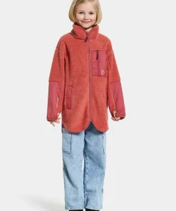 Didriksons Kids' Marmor Full Zip Long Mineral Red Clearance