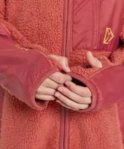 Didriksons Kids' Marmor Full Zip Long Mineral Red Clearance