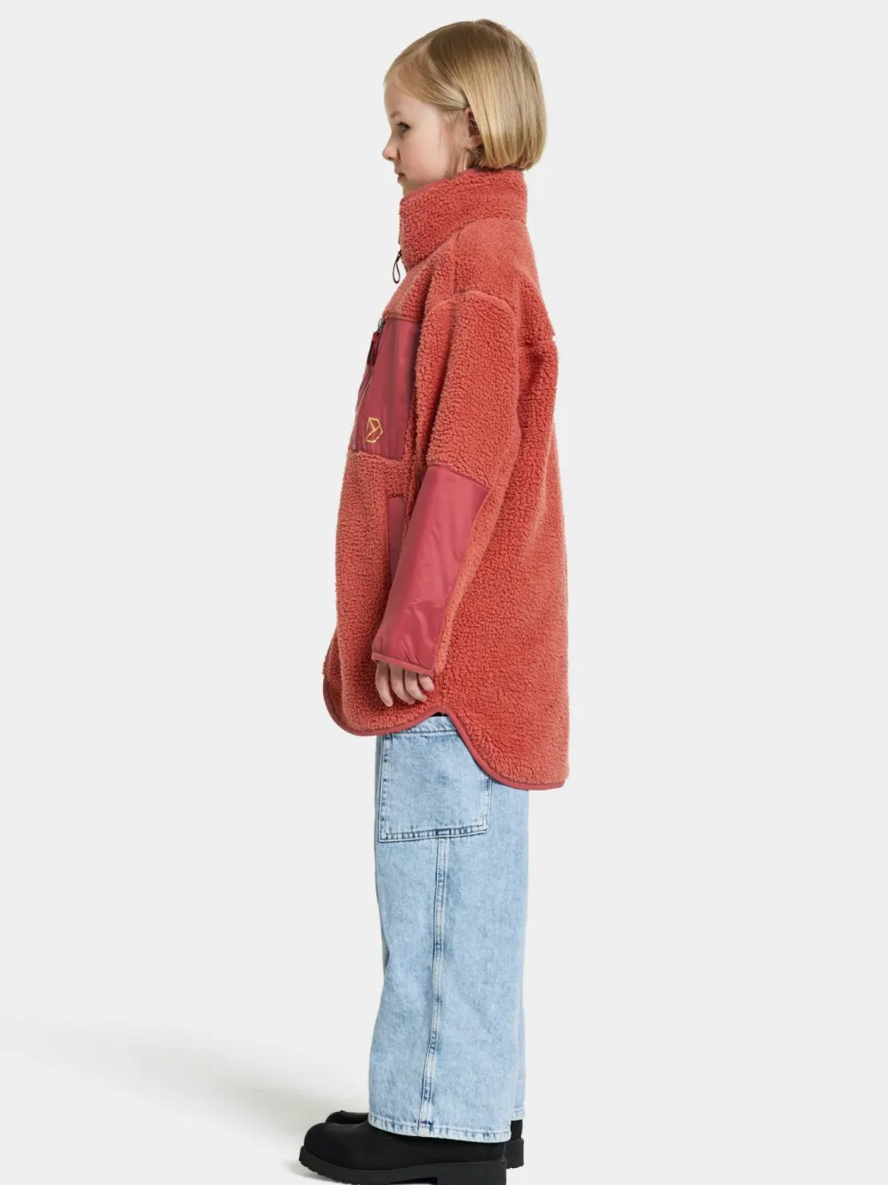 Didriksons Kids' Marmor Full Zip Long Mineral Red Clearance