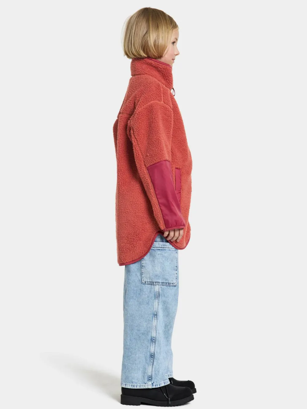 Didriksons Kids' Marmor Full Zip Long Mineral Red Clearance