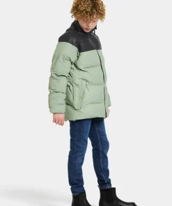 Didriksons Kids' Mega Galon Jacket Light Moss