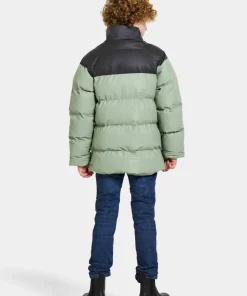 Didriksons Kids' Mega Galon Jacket Light Moss