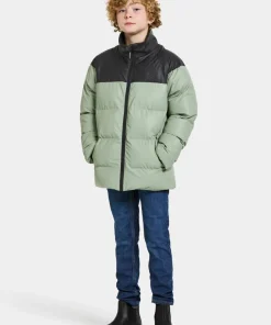 Didriksons Kids' Mega Galon Jacket Light Moss
