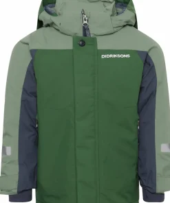 Didriksons Kids' Neptun Jacket 4 Pine Green Clearance