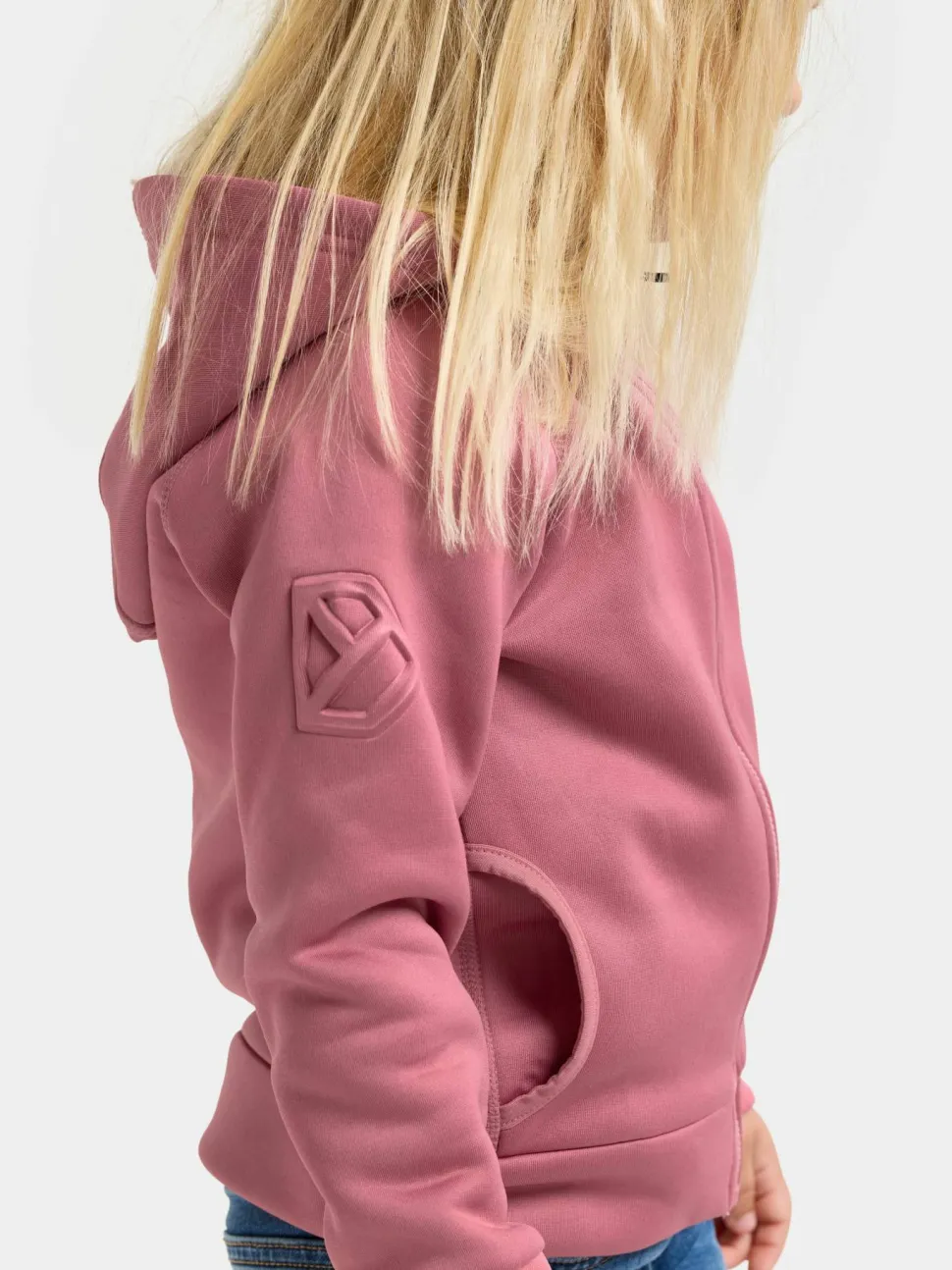 Didriksons Kids' Siljan Full Zip Heather Pink