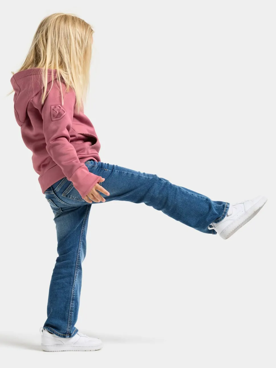 Didriksons Kids' Siljan Full Zip Heather Pink