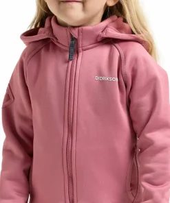 Didriksons Kids' Siljan Full Zip Heather Pink