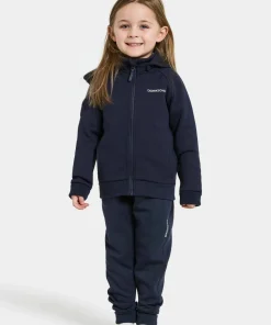 Didriksons Kids' Siljan Full Zip Navy