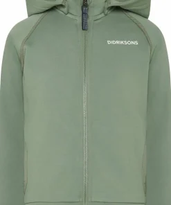 Didriksons Kids' Siljan Full Zip Light Moss Best