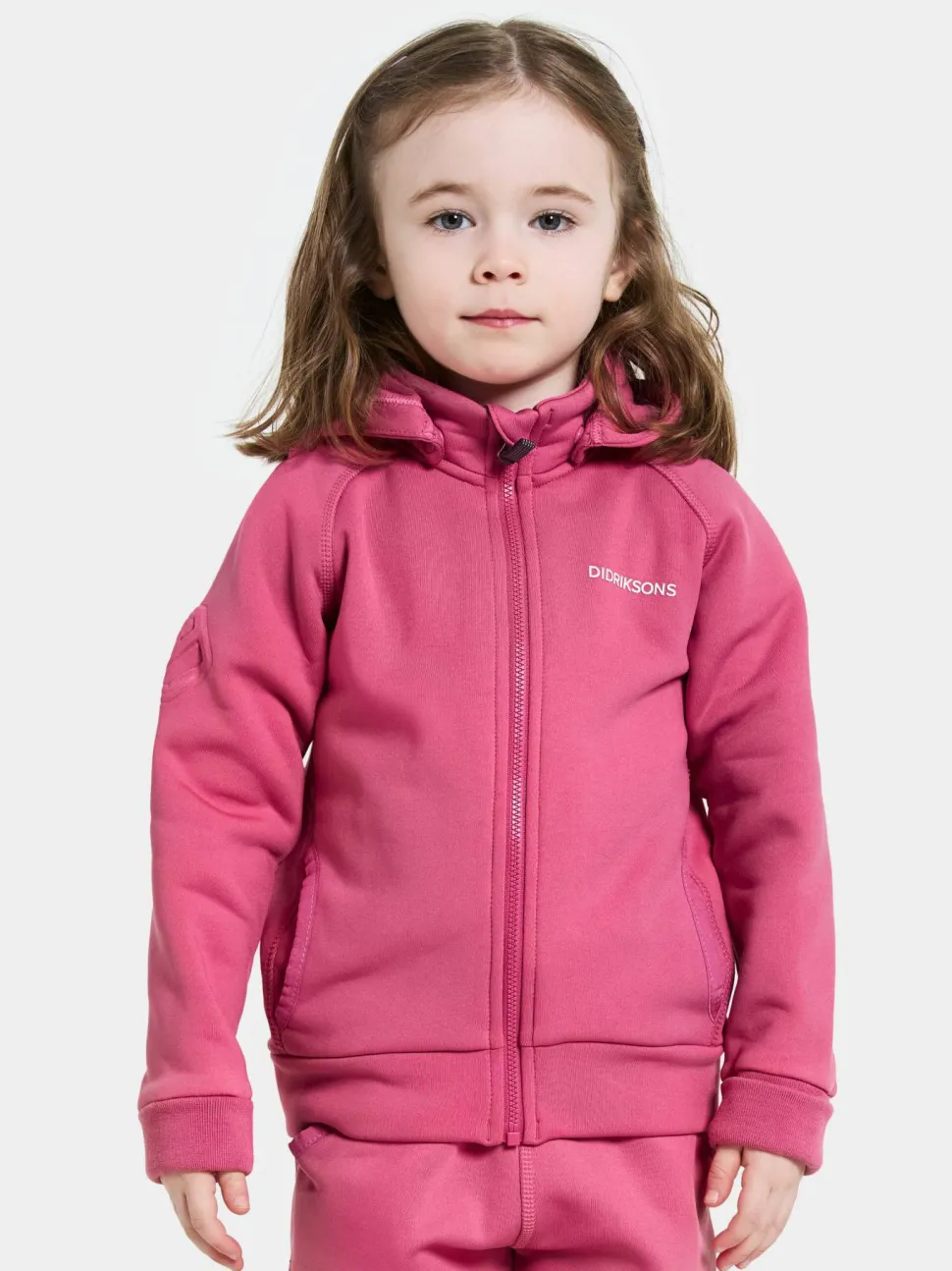 Didriksons Kids' Siljan Full Zip Sweet Pink