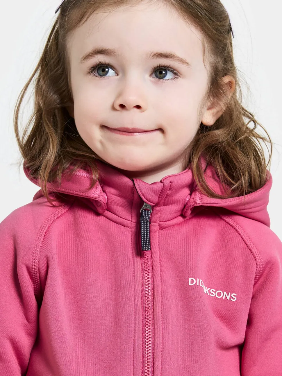 Didriksons Kids' Siljan Full Zip Sweet Pink