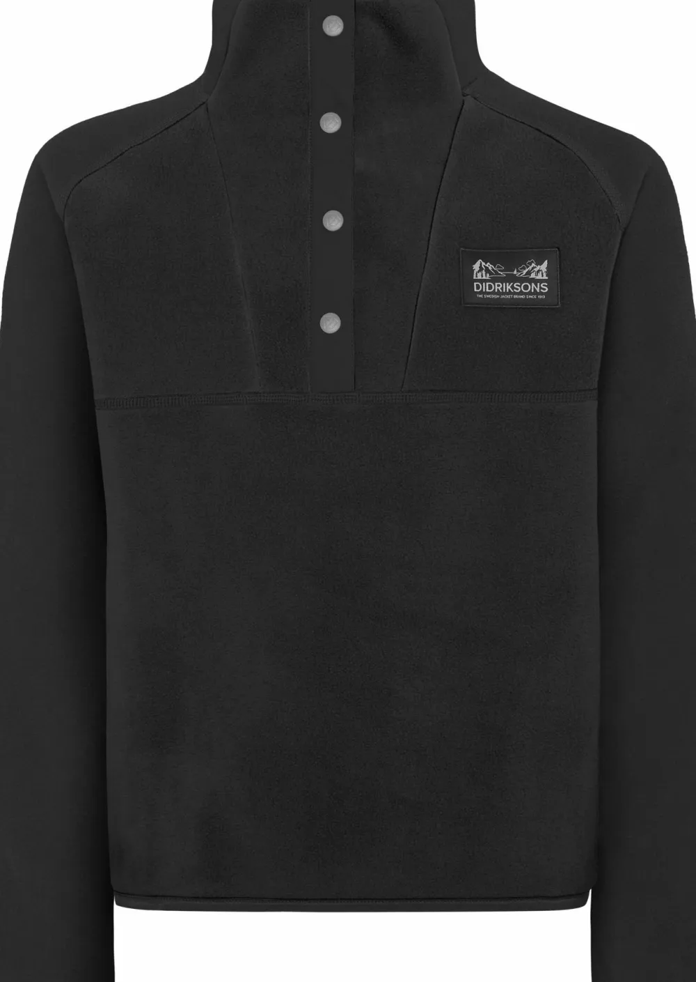 Didriksons Kids' Yokto Half Button 2 Black Online