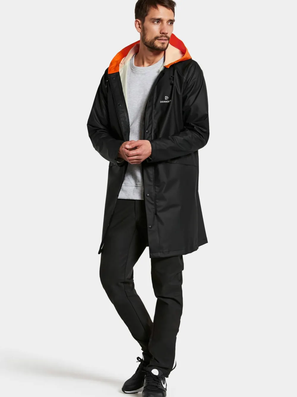 Didriksons Unisex Avon Parka Galon Black/Flame