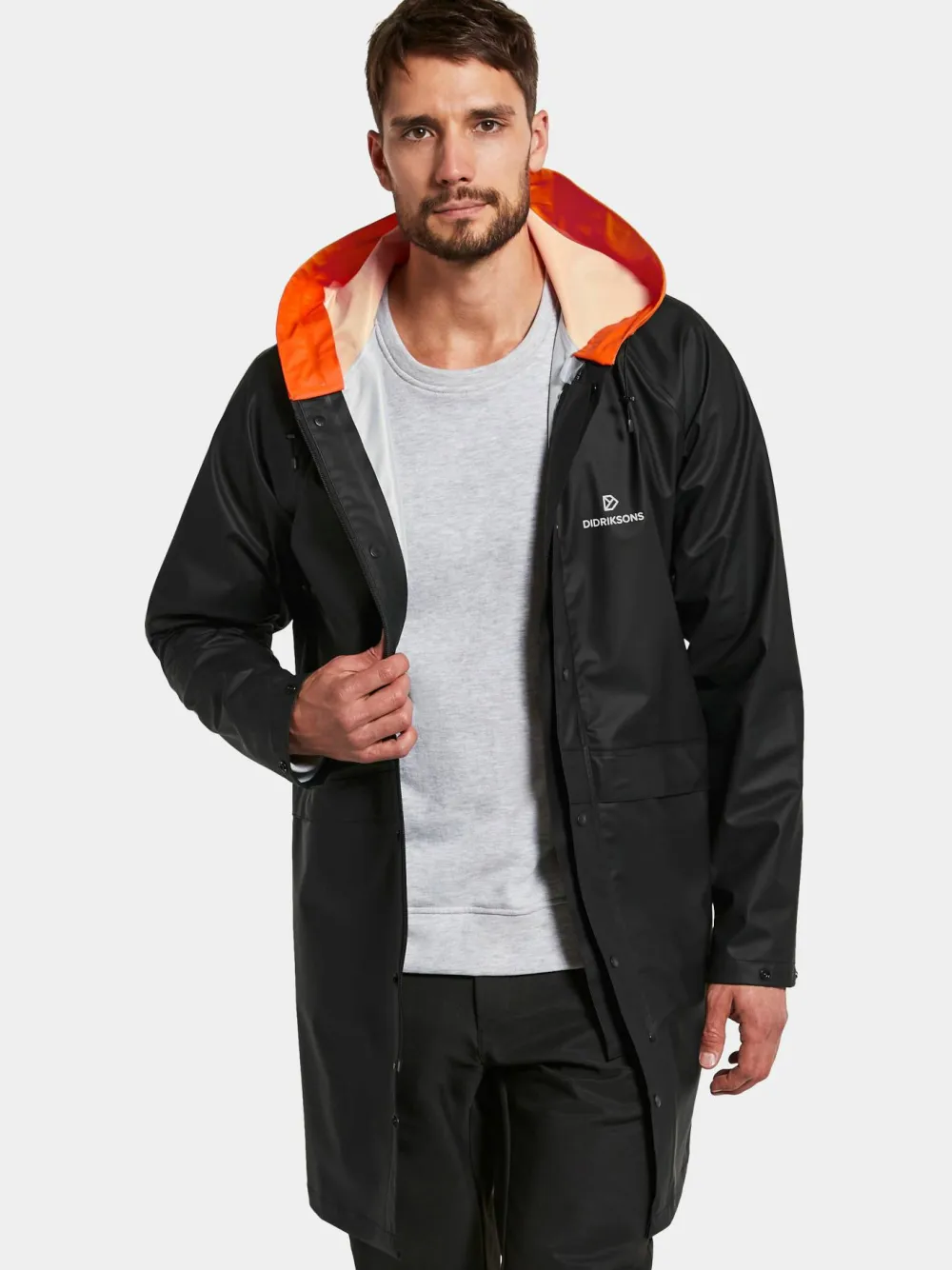Didriksons Unisex Avon Parka Galon Black/Flame