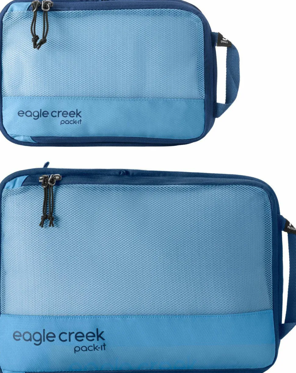 Eagle Creek Pack-It Reveal Compression Cube Set S/M Blue Dawn