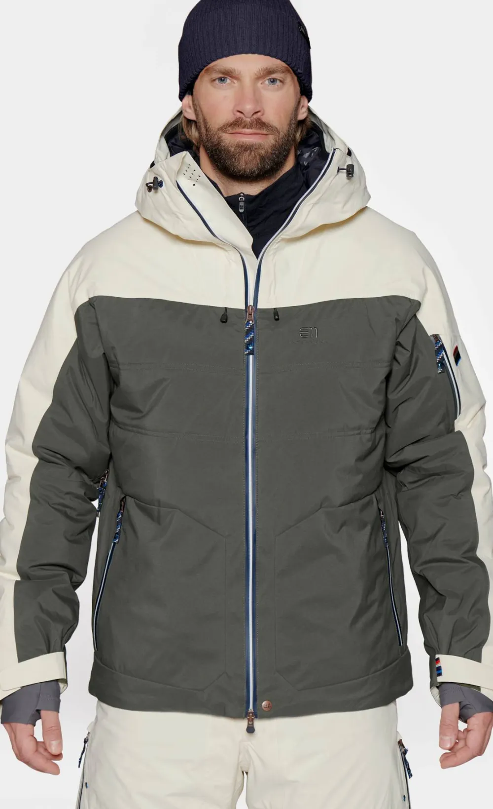 Elevenate Men's St Moritz Jacket Gray Green Hot