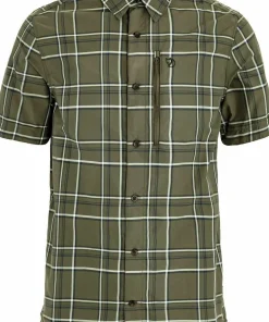 Fjällräven Men's Abisko Hike Shirt Short Sleeve Laurel Green-chalk White New