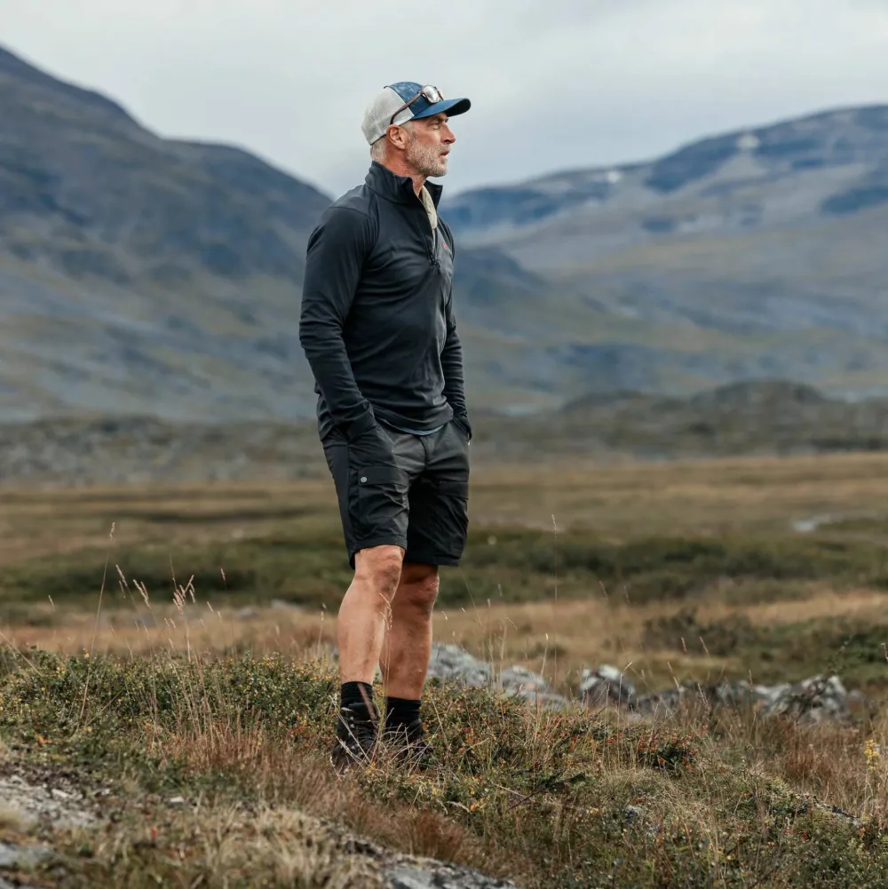 Fjällräven Men's Abisko Hybrid Trail Shorts Black New