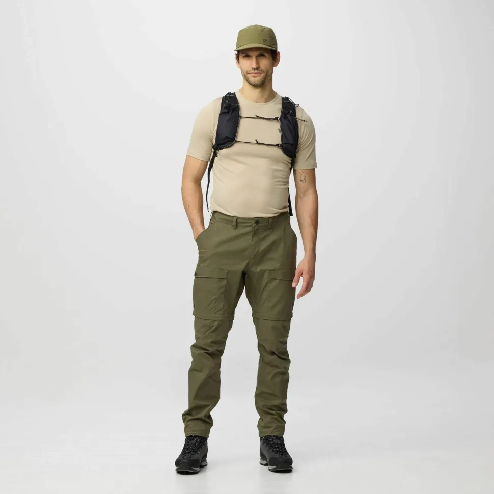 Fjällräven Men's Abisko Hybrid Trail Trousers Zip-Off Navy