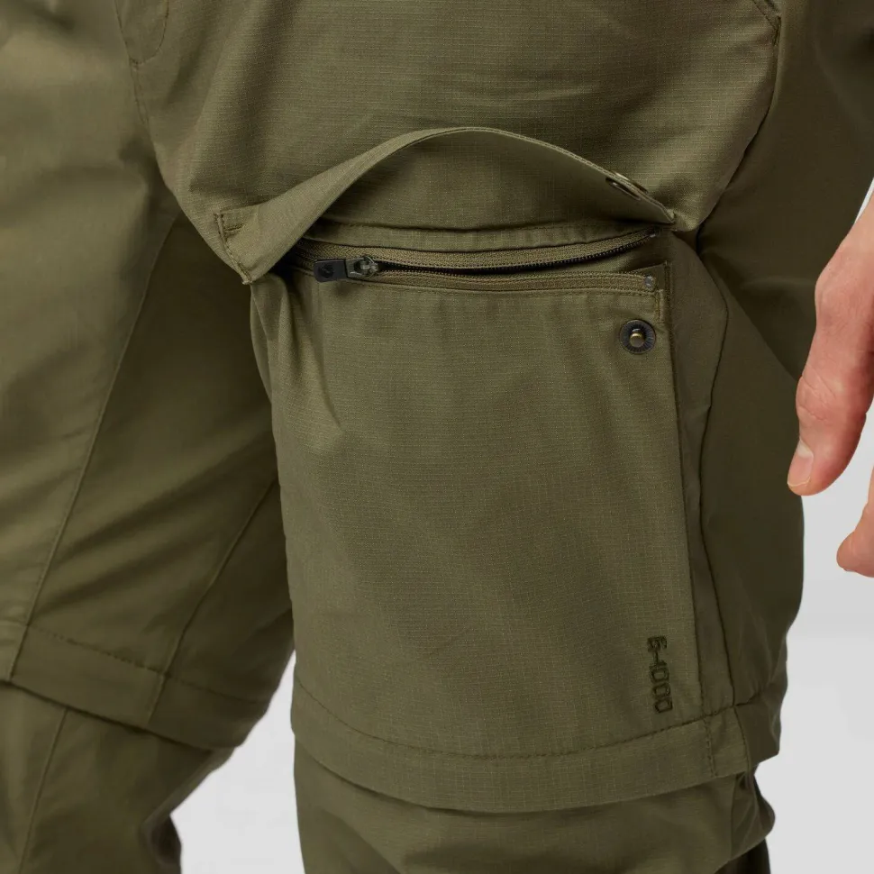 Fjällräven Men's Abisko Hybrid Trail Trousers Zip-Off Navy