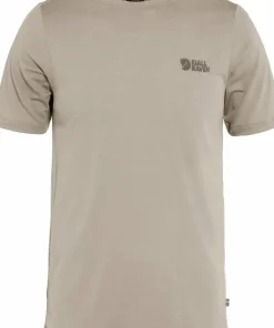 Fjällräven Men's Abisko Wool Logo Short Sleeve Light Fossil
