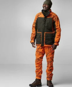 Fjällräven Men's Brenner Pro Padded Jacket Orange Multi Camo-Deep Forest Discount
