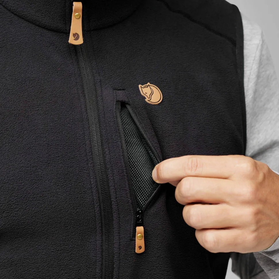 Fjällräven Men's Övik Lite Fleece Vest Black