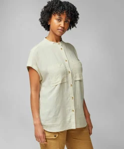 New Women's Övik Hemp Shirt Short Sleeve Damtröjor & Skjortor