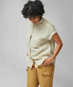 New Women's Övik Hemp Shirt Short Sleeve Damtröjor & Skjortor