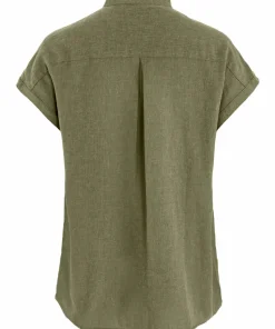 New Women's Övik Hemp Shirt Short Sleeve Damtröjor & Skjortor