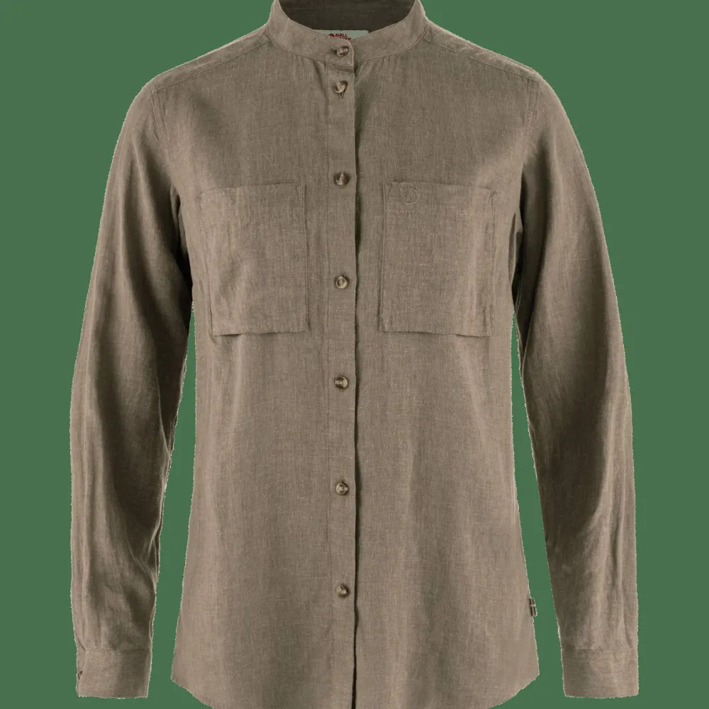 Fjällräven Women's Övik Hemp Shirt Long Sleeve Suede Brown Sale