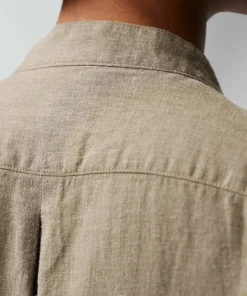 Fjällräven Women's Övik Hemp Shirt Long Sleeve Suede Brown Sale