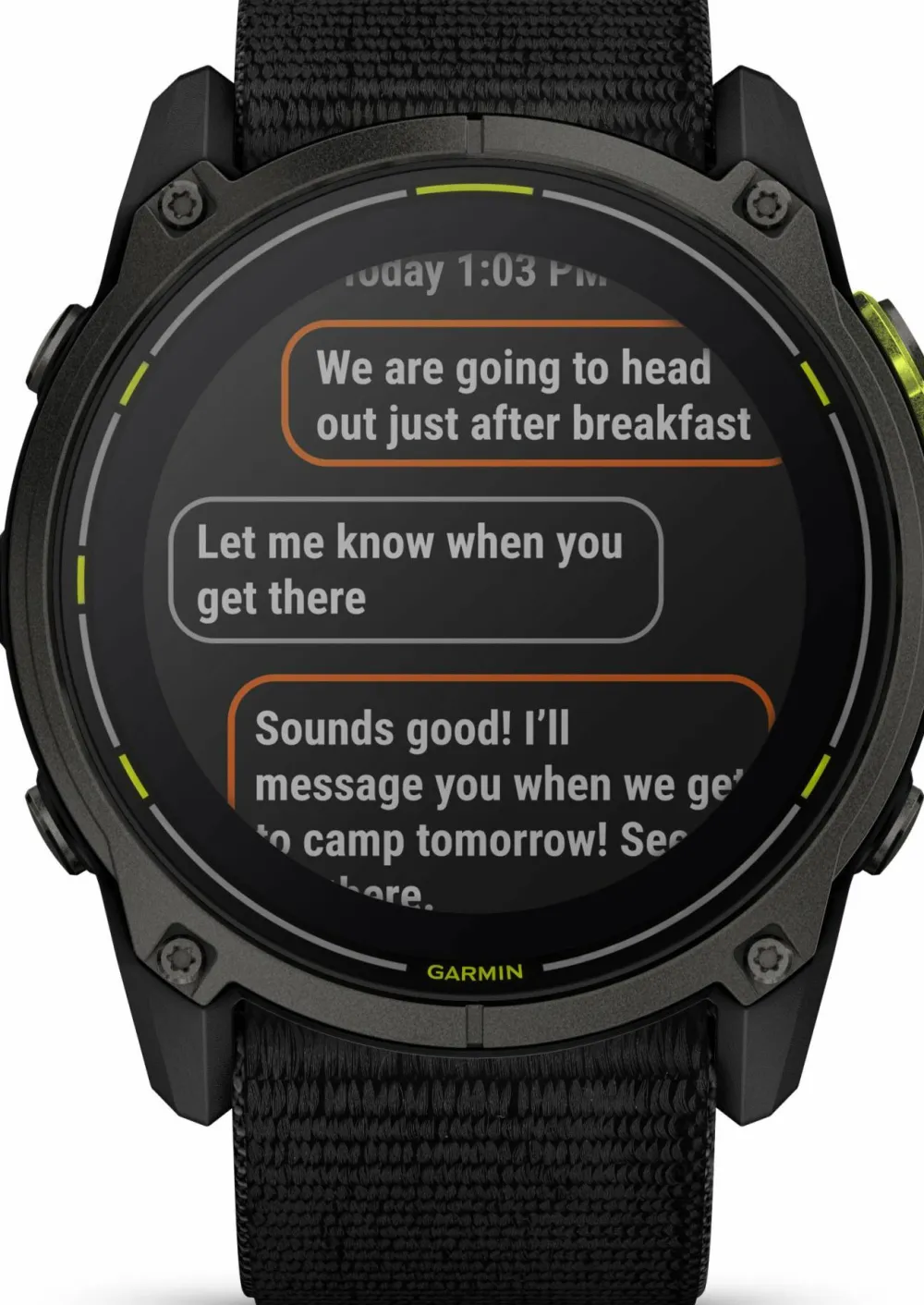 New Enduro 3 Carbon Grey DLC Titanium/Black UltraFit Nylon Strap Träning